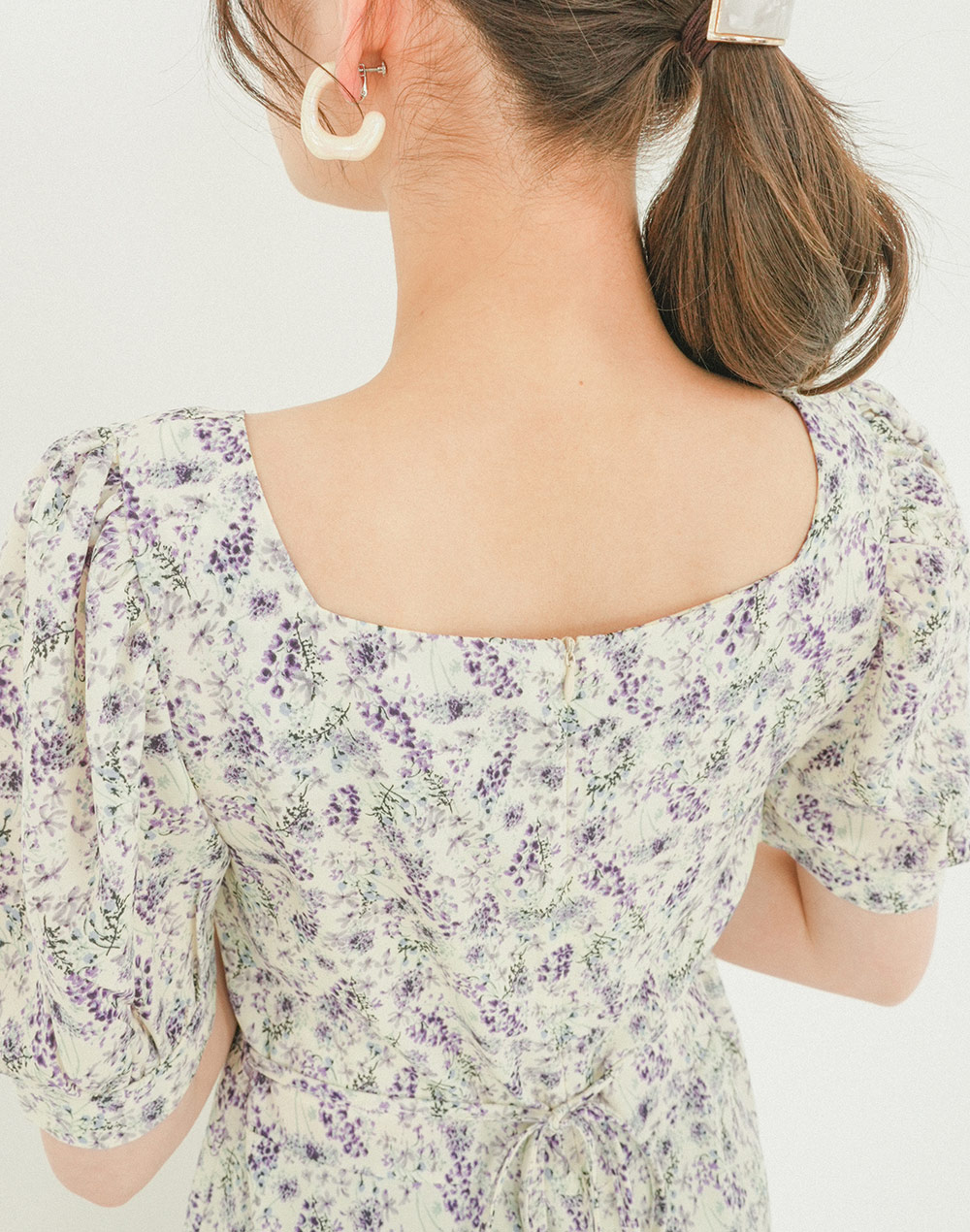 square neck floral onepiece | 詳細画像12