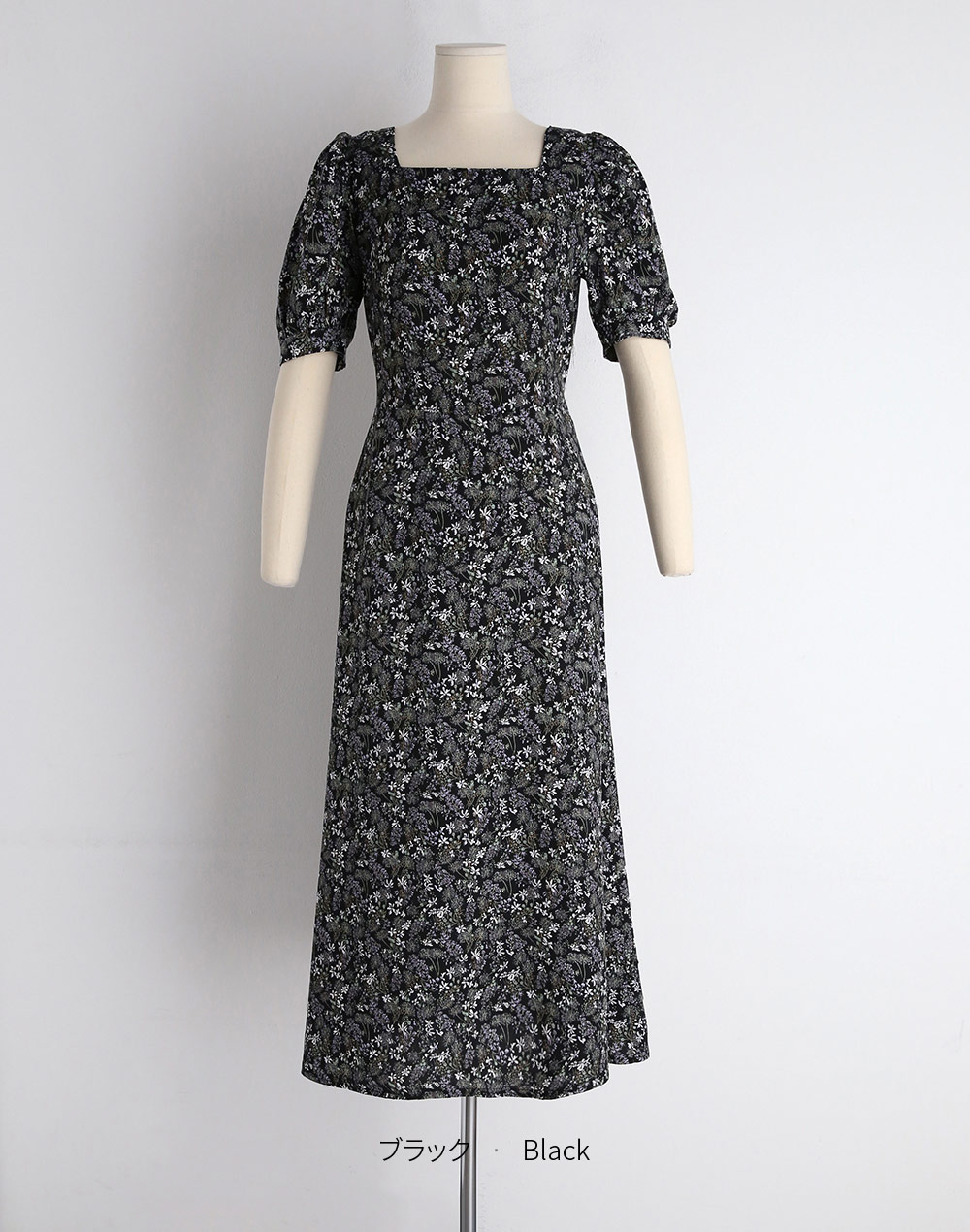square neck floral onepiece | 詳細画像15