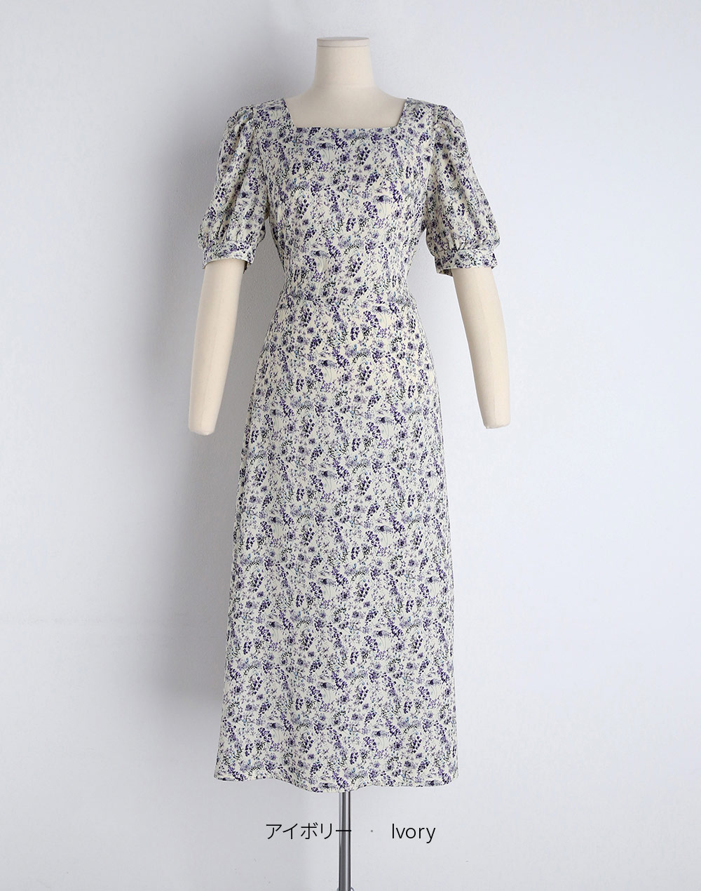 square neck floral onepiece | 詳細画像16