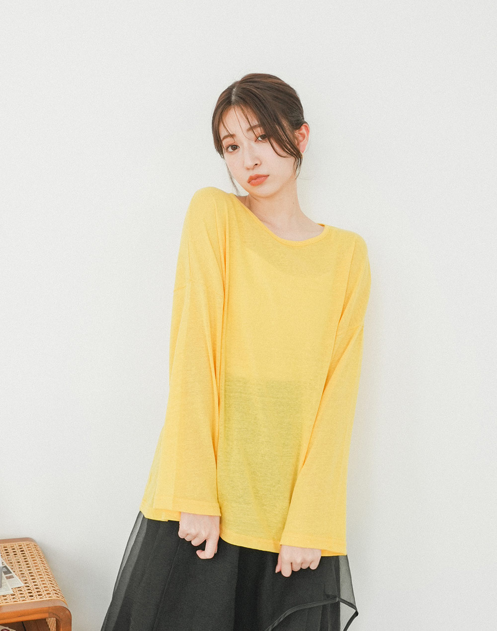 simple linen T-shirt | 詳細画像6