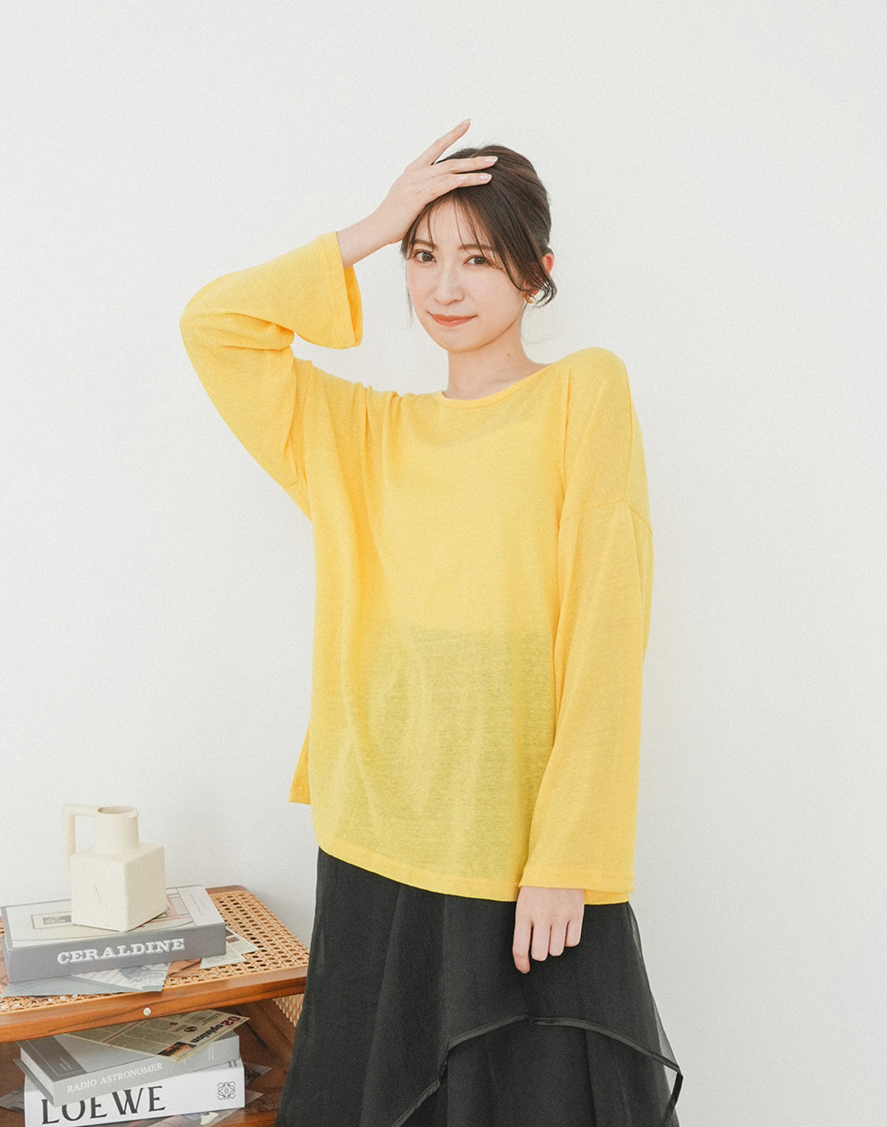 simple linen T-shirt | 詳細画像8