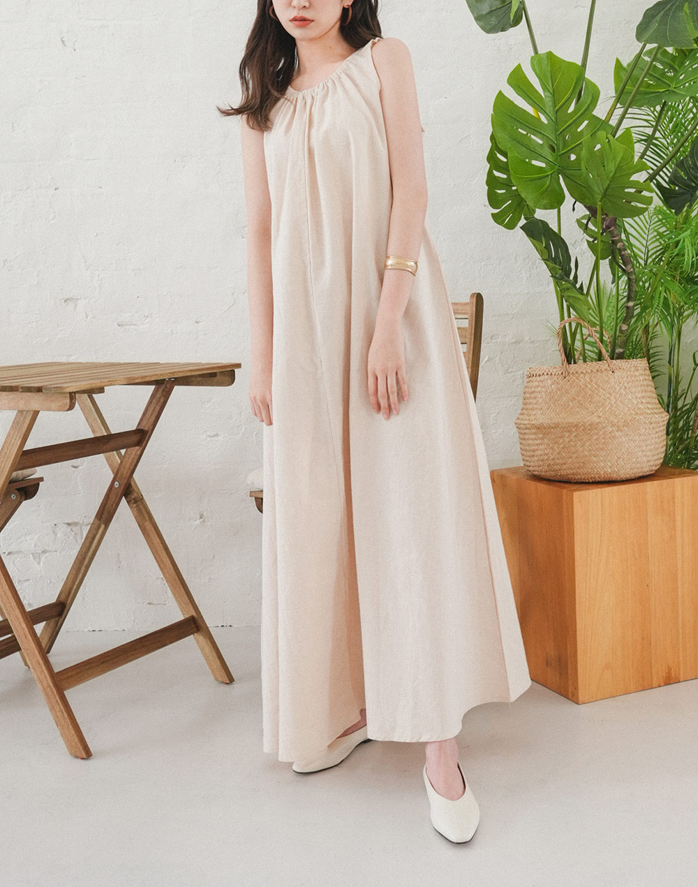 shirring neck sleevelessonepiece | 詳細画像6