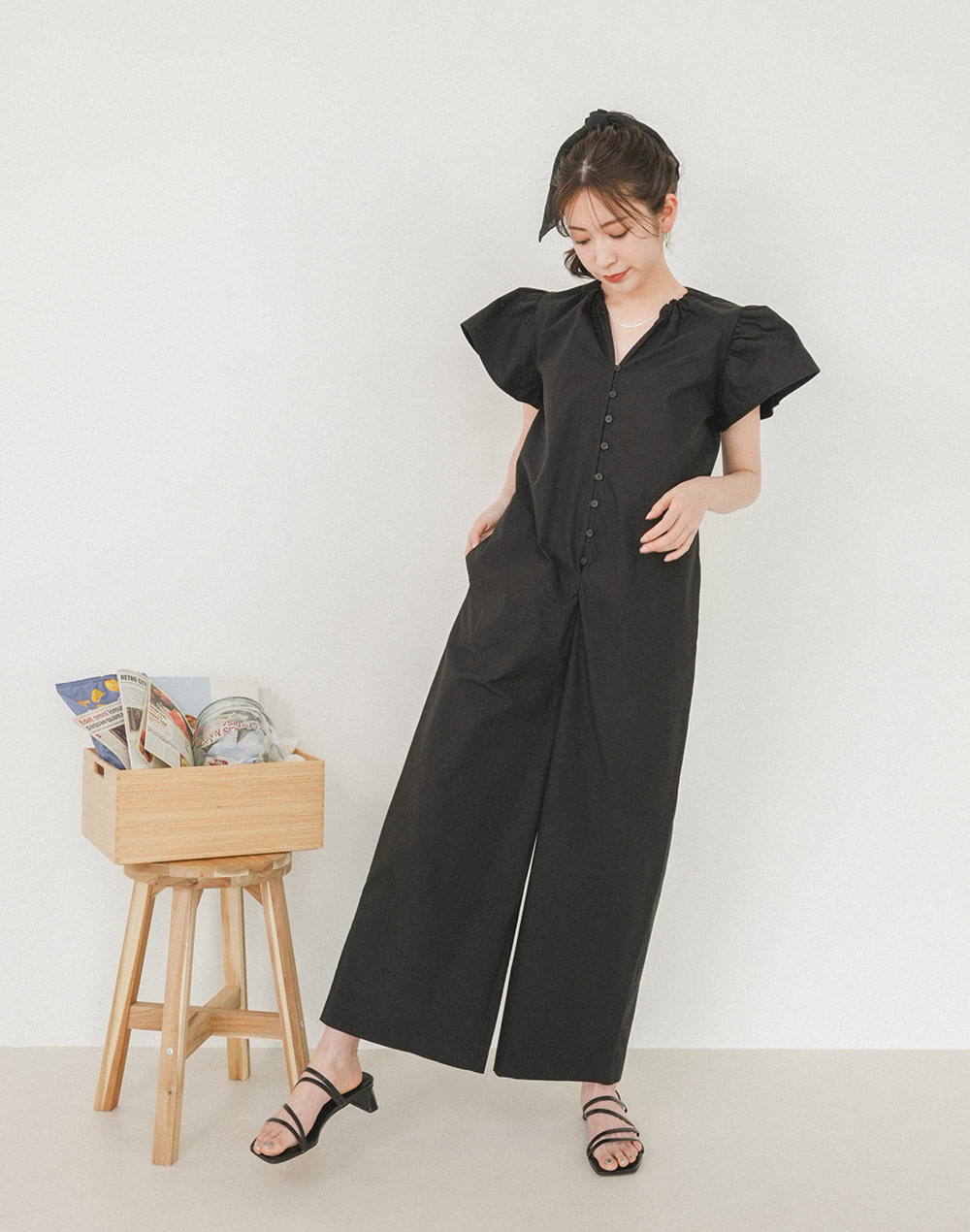 frill sleeve jumpsuits | 詳細画像2