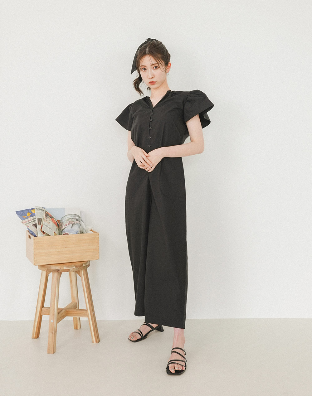 frill sleeve jumpsuits | 詳細画像3