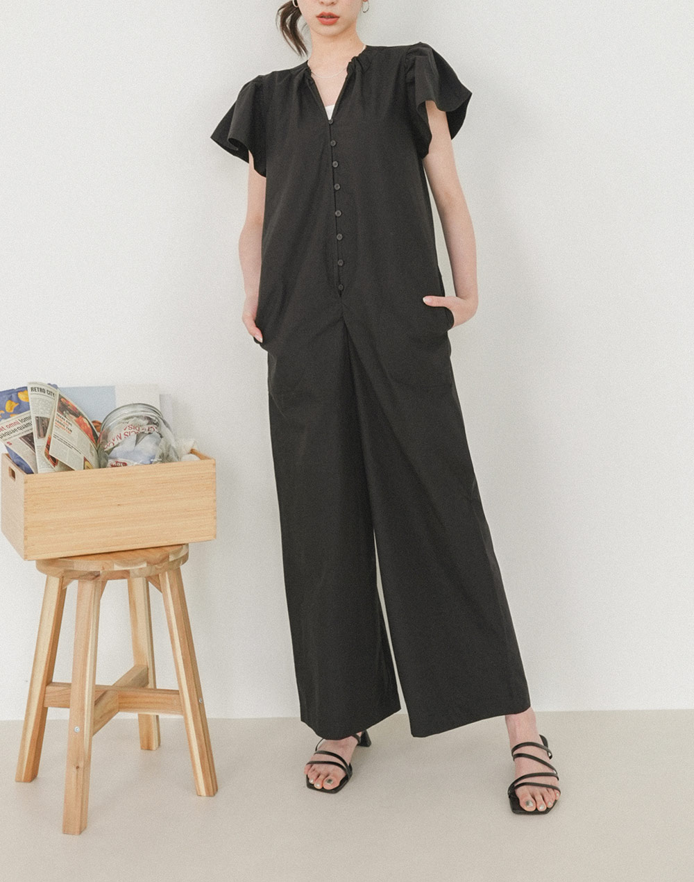 frill sleeve jumpsuits | 詳細画像7