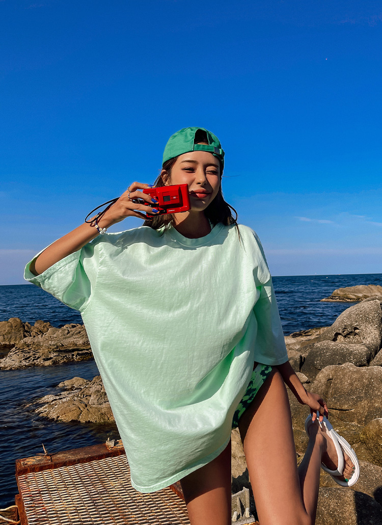 オーバーフィットグリーンtシャツ P 水着 ビーチウェア レディースファッション通販 Dholic ディーホリック