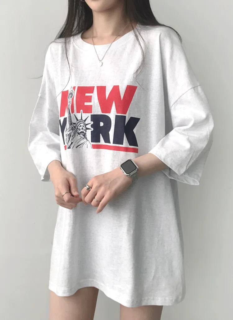NEWYORKロゴプリントTシャツ | lilisense | 詳細画像1