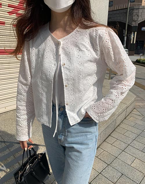 Embroidery cotton cardigan（トップス/カーディガン）| maikooe | 東京ガールズマーケット