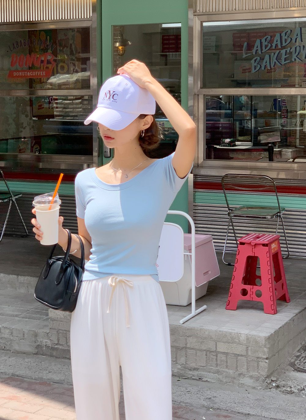 2WAYネック半袖Tシャツ・全4色 | DHOLIC | 詳細画像4