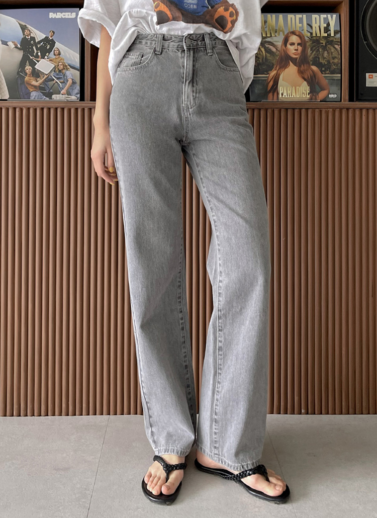 3TYPEグレーワイドデニムパンツ | レディースファッション通販 - DHOLIC