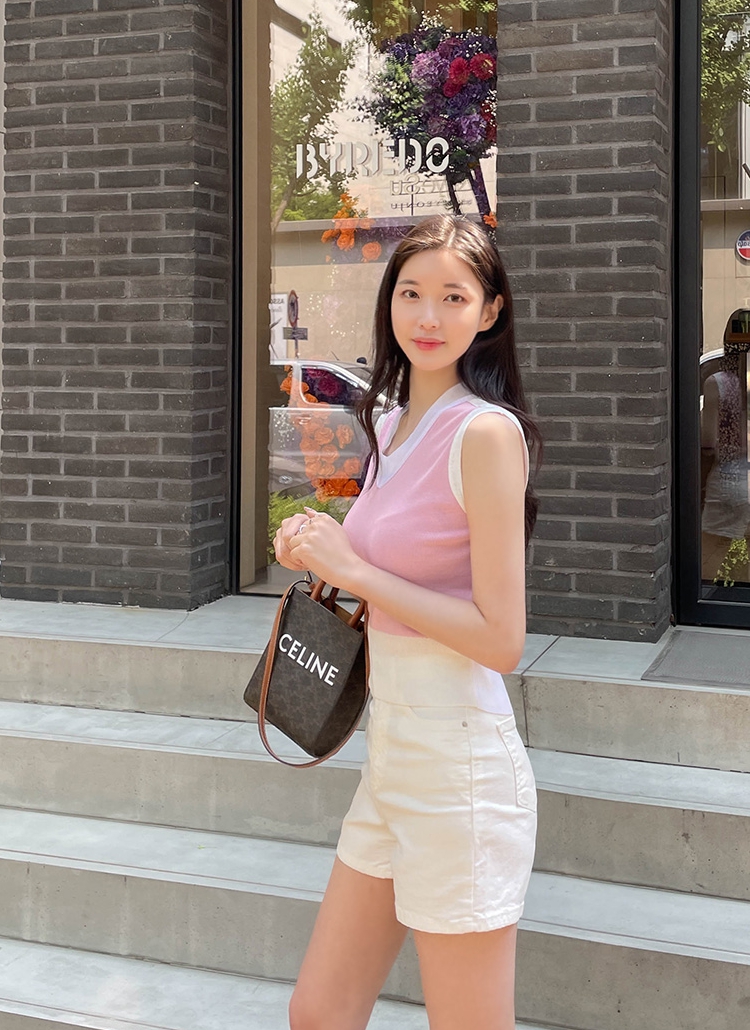 バイカラーニットノースリーブ レディースファッション通販 Dholic 公式