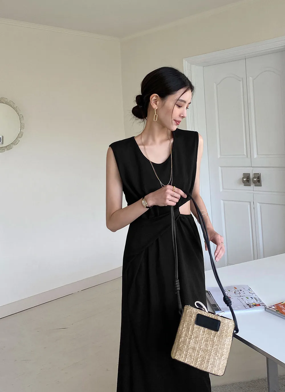 ウエストスリットワンピース・全2色 | レディースファッション通販  