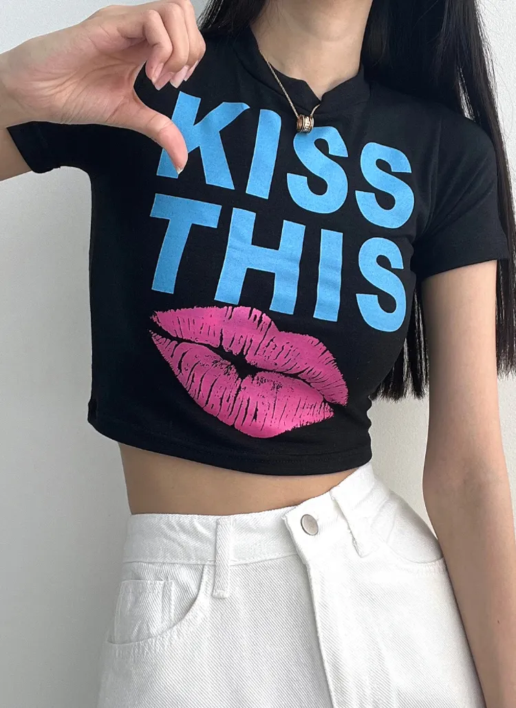 KISSクロップドTシャツ | bokplace | 詳細画像1