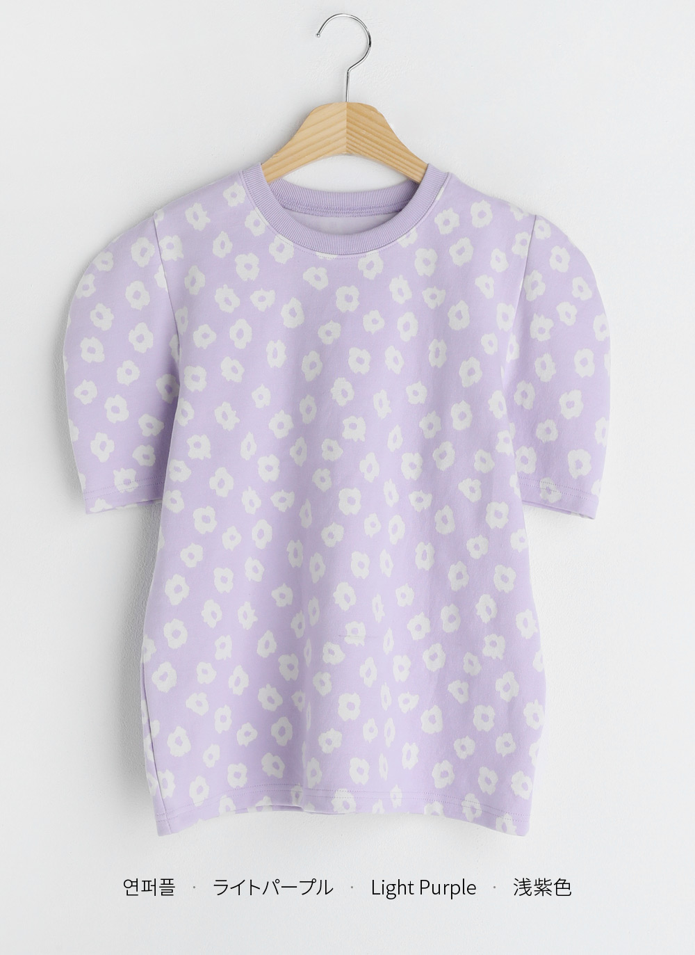 フラワーパターンパフTシャツ・全3色 | DHOLIC | 詳細画像20