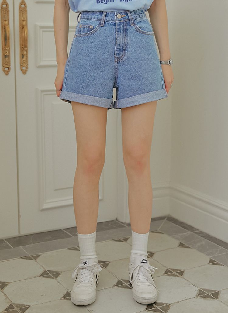 ロールアップショートデニムパンツ | レディースファッション通販 - DHOLIC