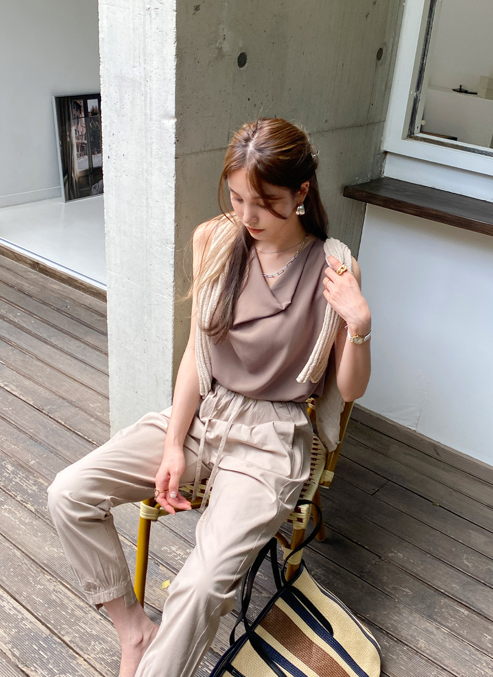 RICK OWENS - 【24SS】ノースリーブ オーバーサイズ Tシャツ