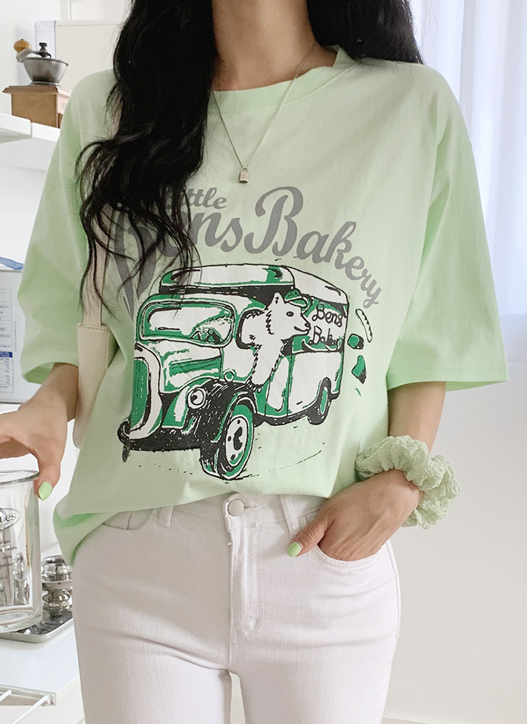 イラストプリント半袖tシャツ P3071 トップス 半袖tシャツ レディースファッション通販 Dholic ディーホリック
