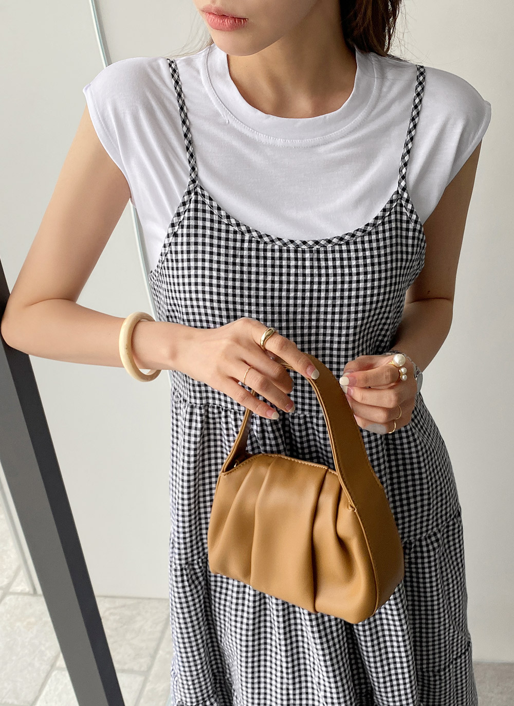 ギンガムチェックティアードキャミワンピース・全2色 | レディース