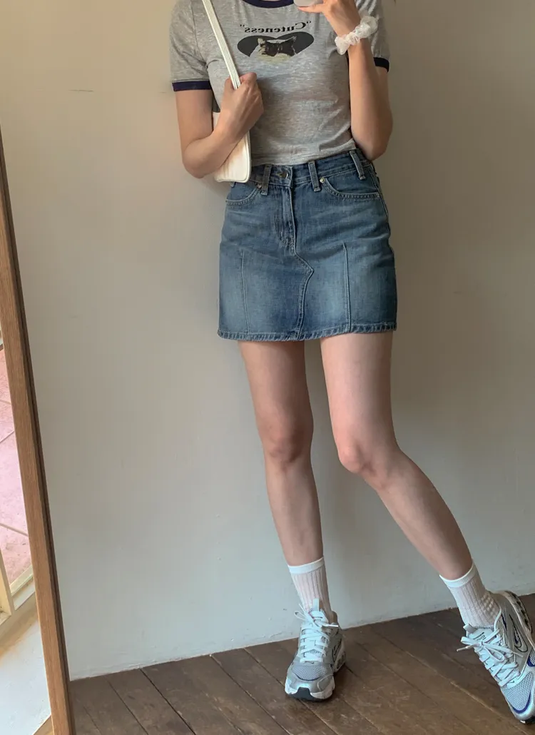 エルメス ミニスカート デニムスタイル34（20代で買ってよかった 