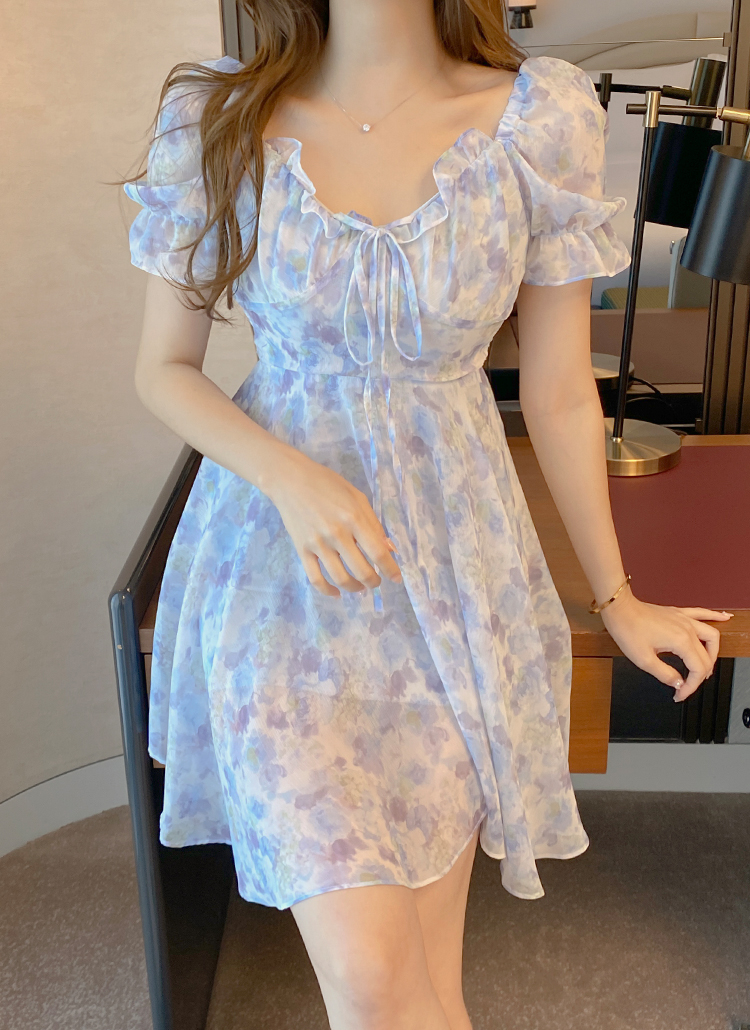 フローラルシフォンワンピース | レディースファッション通販