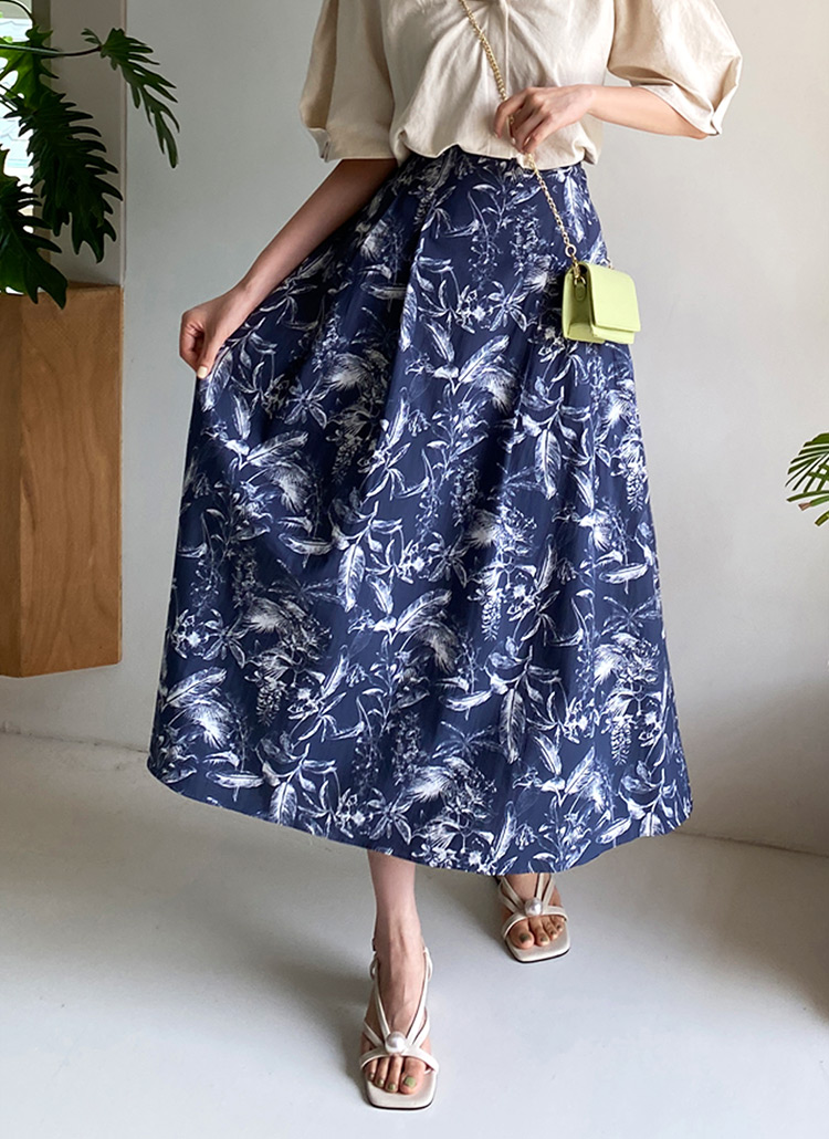 ボタニカルパターンフレアスカート 全2色 レディースファッション通販 Dholic 公式