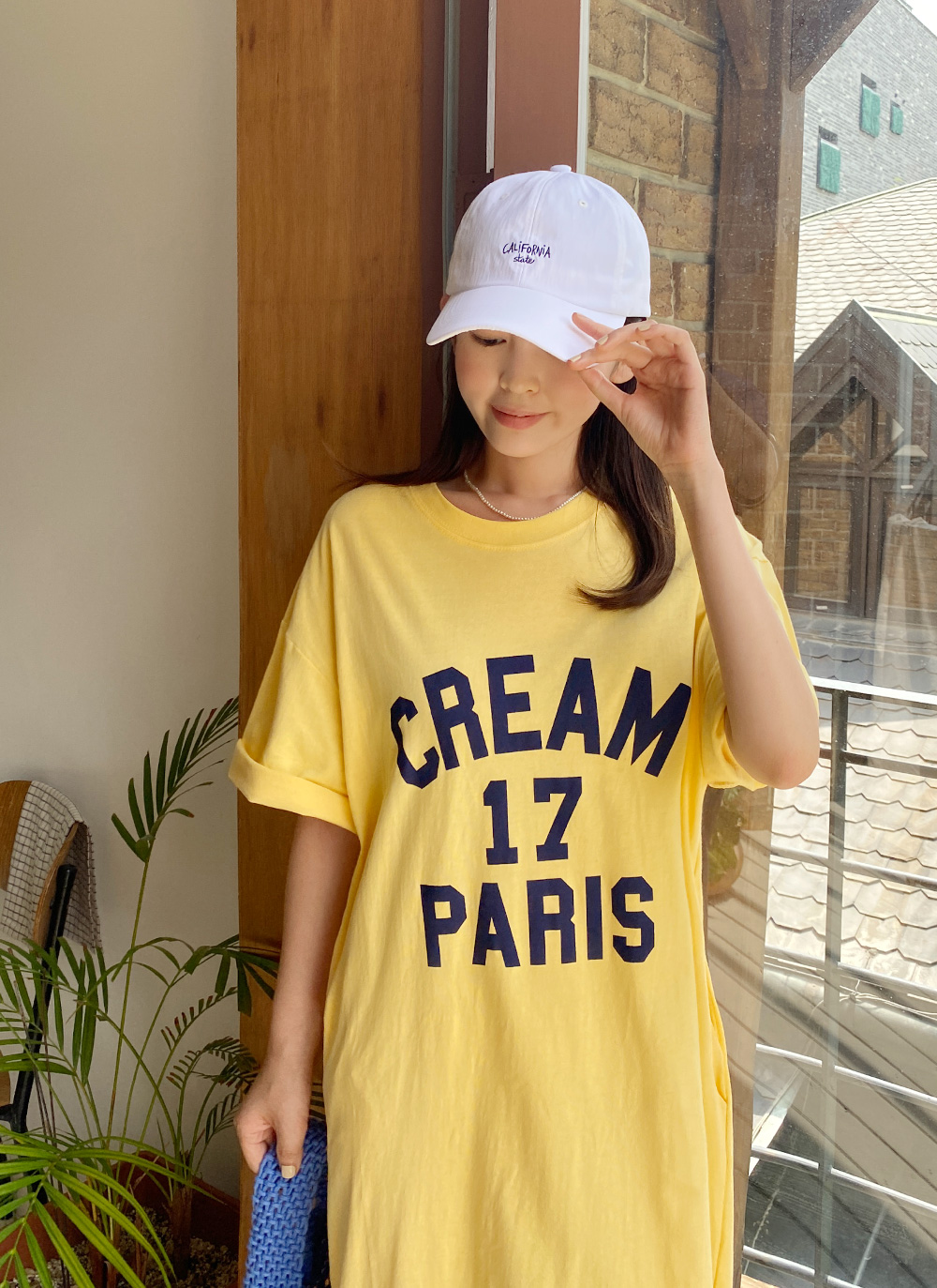 CREAMロゴTシャツワンピース・全3色 | レディースファッション通販