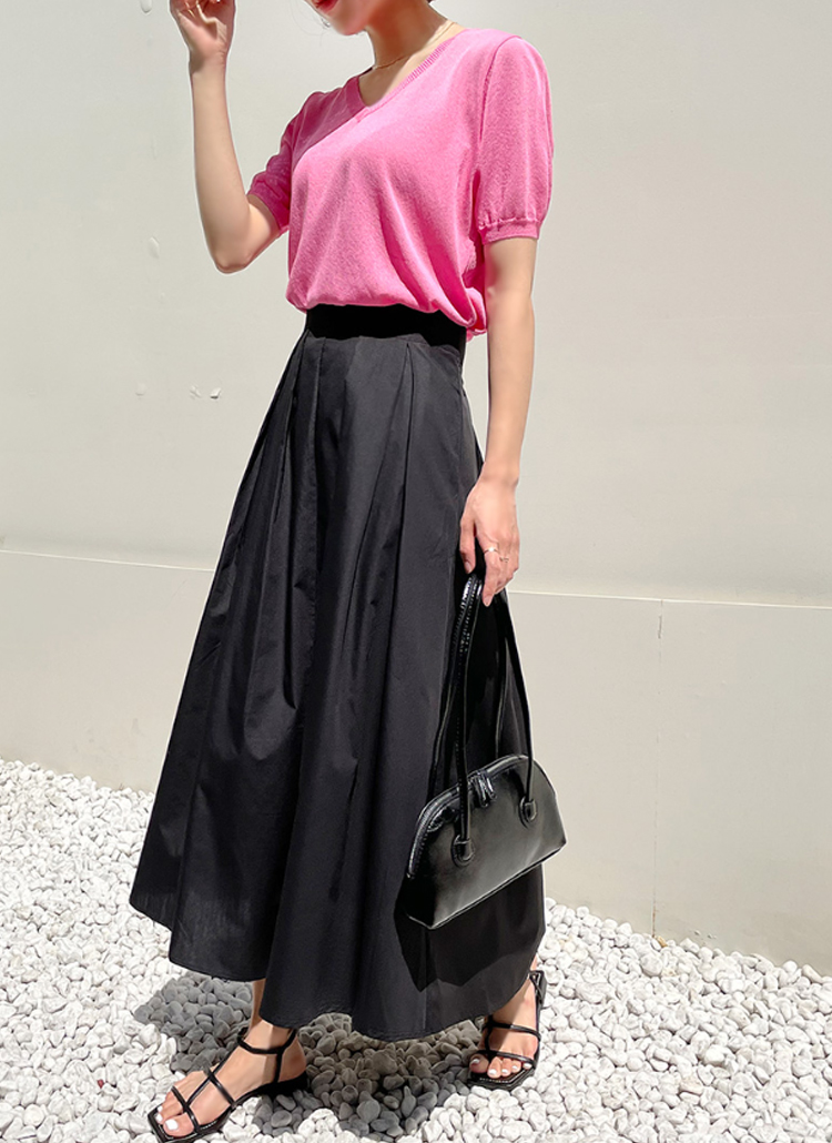 バックファスナーロングフレアスカート | レディースファッション通販