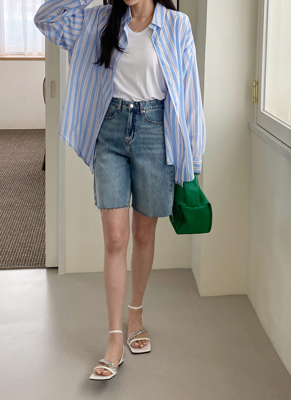 TORNADO MART 斑柄 ランダムラメストライプ マルチシアーシャツ TORNADO MART(トルネードマート)ブラウス・シャツ通販 | TORNADO MART