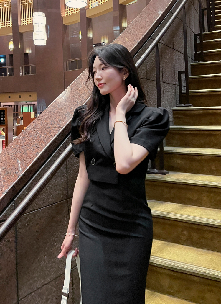 ジャケットドッキングワンピース P ワンピース ロングワンピース レディースファッション通販 Dholic ディーホリック