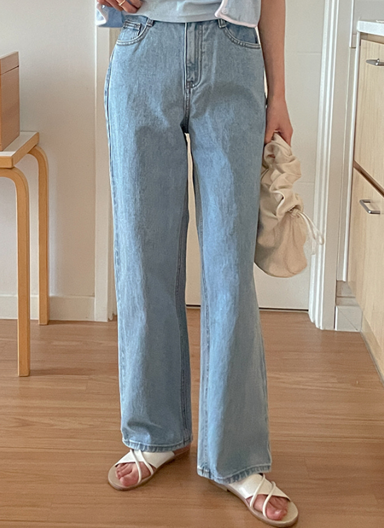 キナリ・ベージュ ハイクール デニムパンツ ボトムス レディース Denim pants Midnight blue | amanfish.com