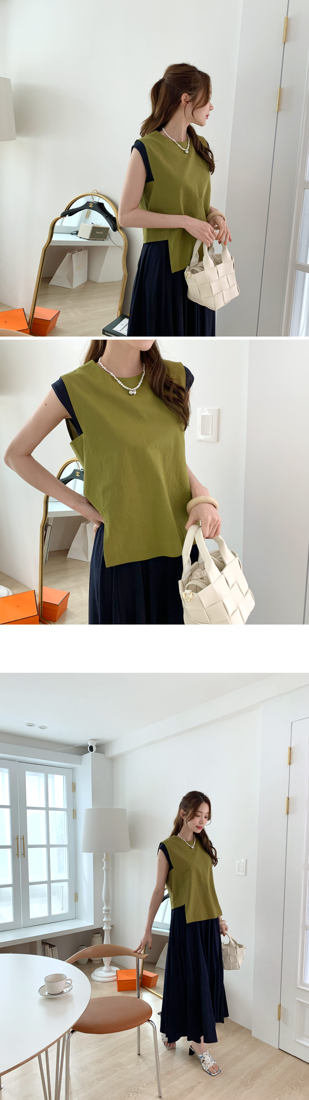 フレアフレンチスリーブワンピース・全3色 | レディースファッション