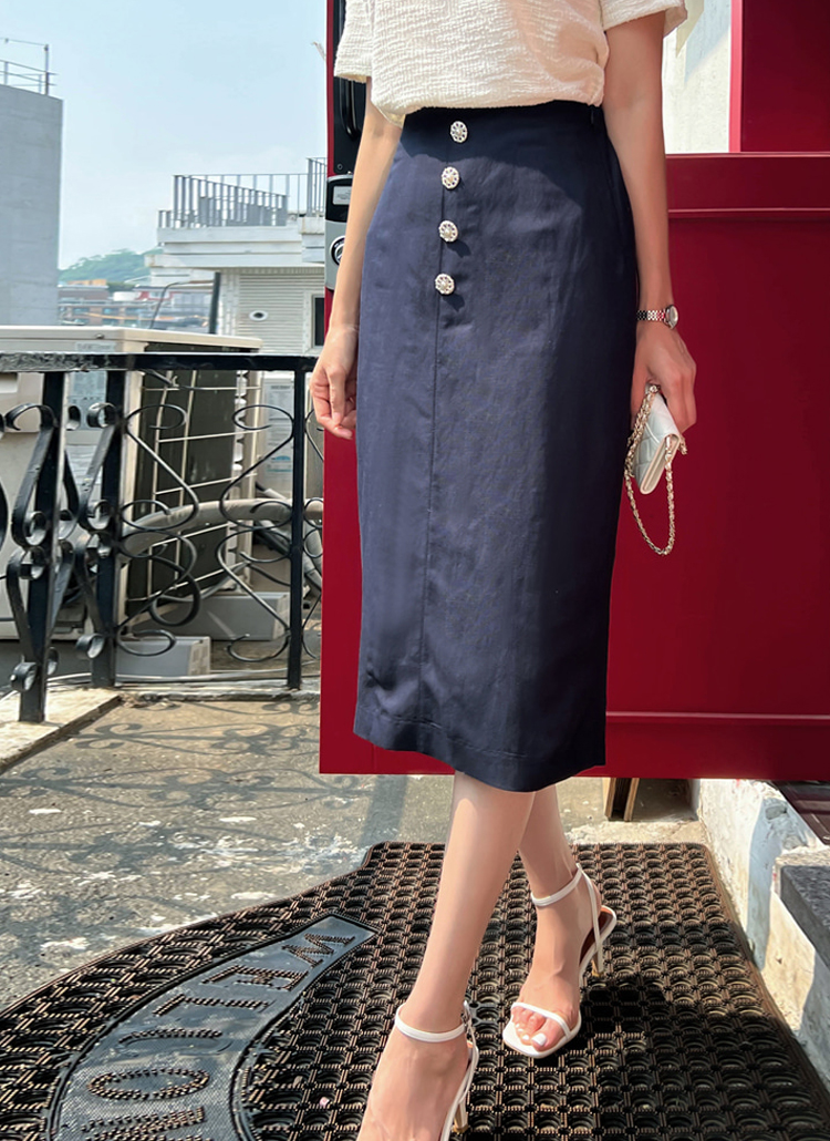 ボタンポイントタイトスカート・p393642 | スカート ミディ | レディースファッション通販 - DHOLIC ( ディーホリック )
