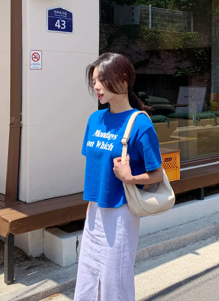 MondaysワッフルTシャツ | ENVYLOOK | 詳細画像1