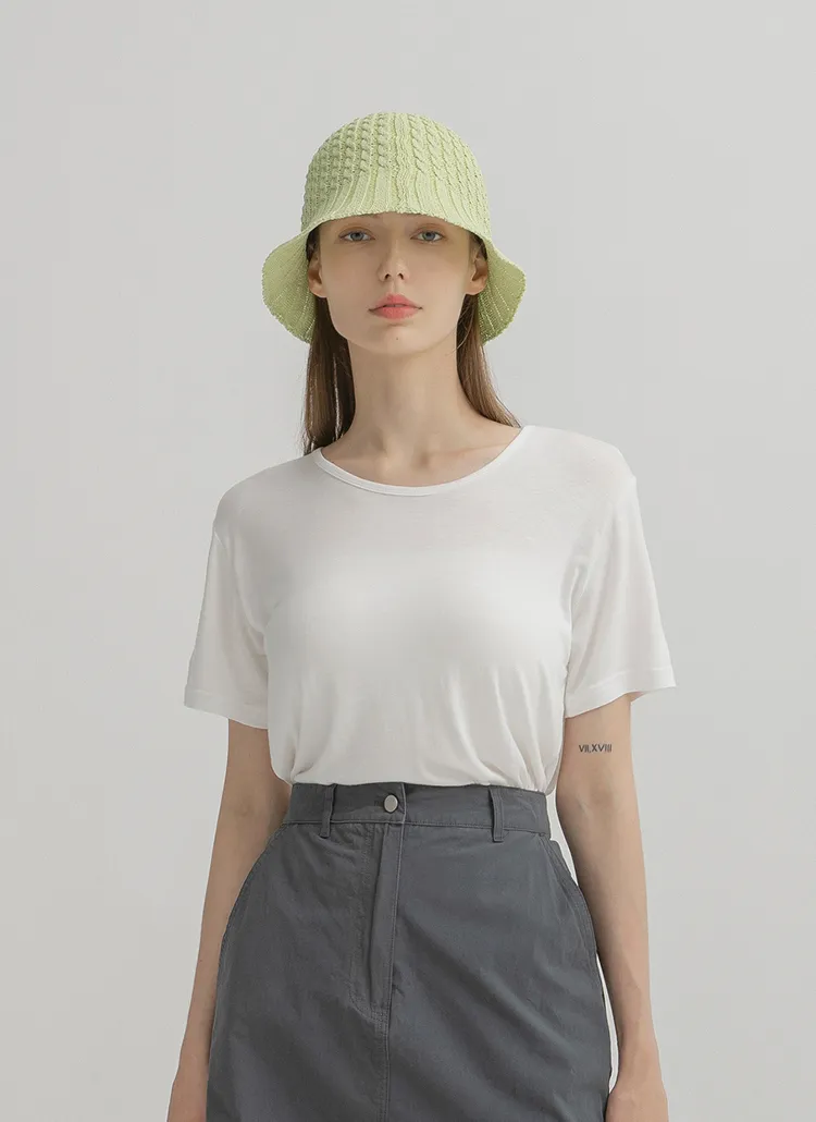 レーヨン混ルーズ半袖Tシャツ | Atelier Nain | 詳細画像1