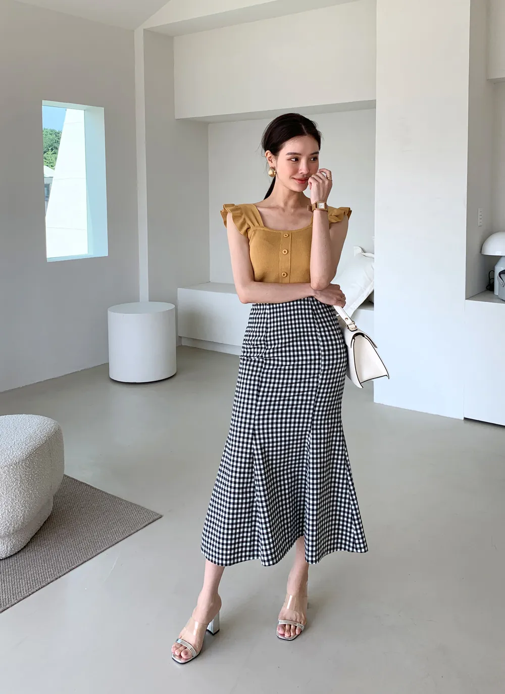 ギンガムチェックマーメイドスカート・全3色 | レディースファッション  