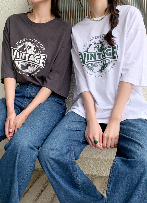 Vintageプリントtシャツ P トップス 半袖tシャツ レディースファッション通販 Dholic ディーホリック