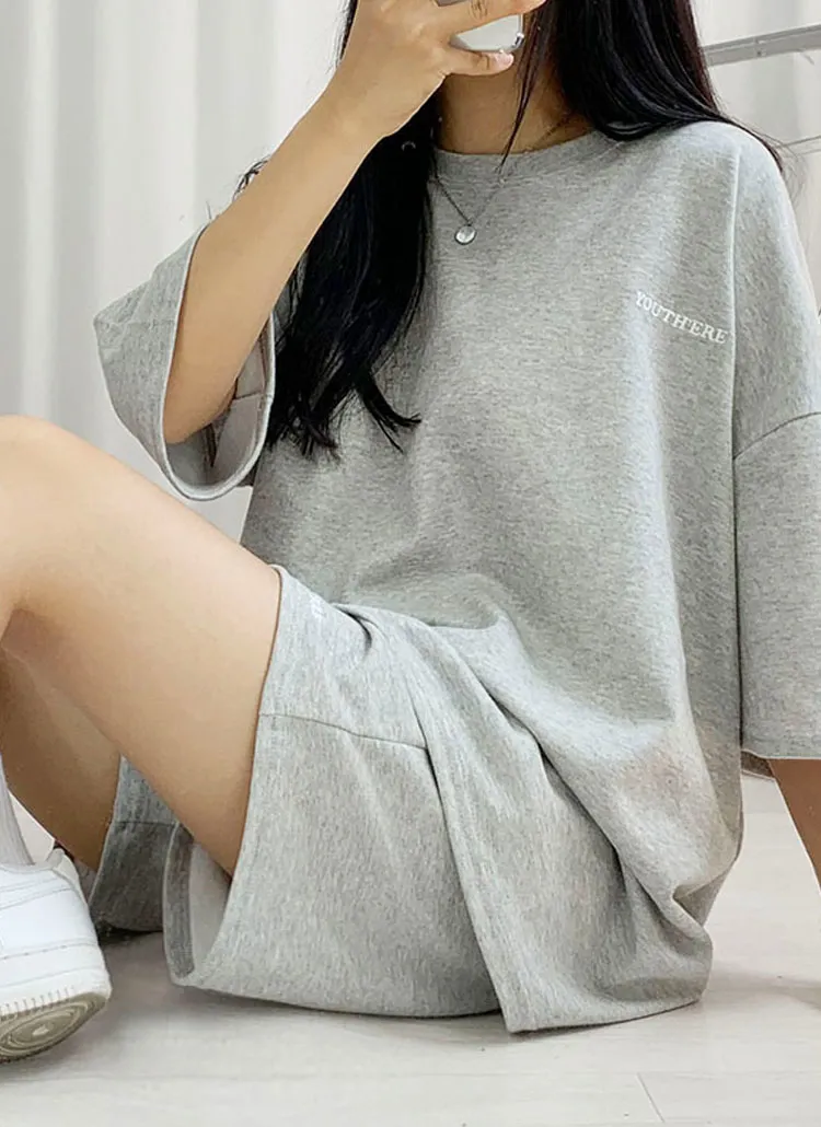 ミニロゴ半袖Tシャツ&ショートパンツSET | bullang girls | 詳細画像1