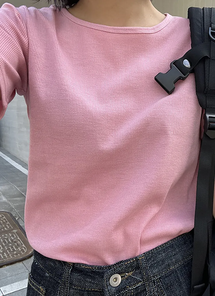 7COLORSリブ半袖Tシャツ | baon | 詳細画像1