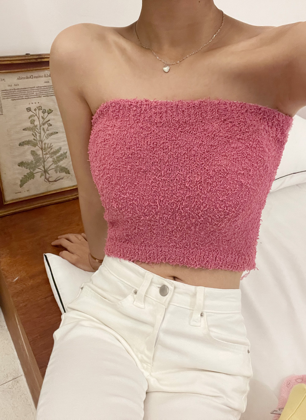 テクスチャークロップドチューブトップ・全4色 | レディース