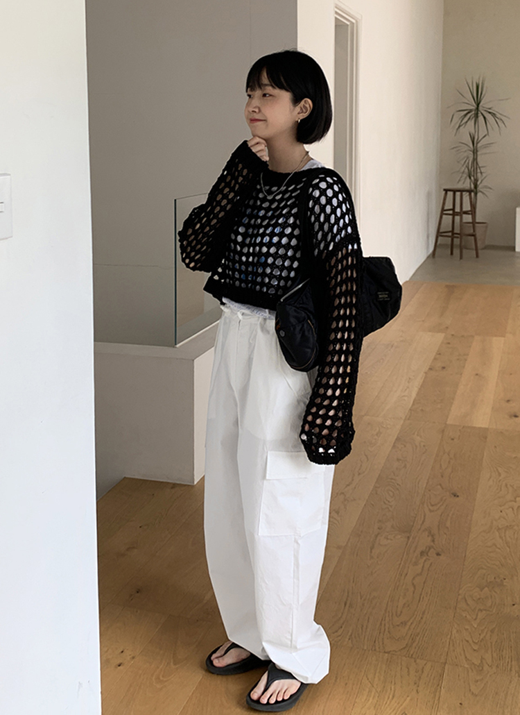 dholic - 美品☆eneu ニット ウール混Vネッククロスニット | レディースファッション通販