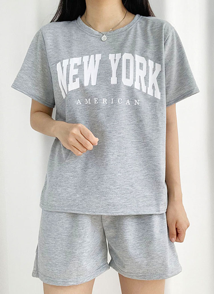 NEW YORK半袖Tシャツ上下SET | bullang girls | 詳細画像1
