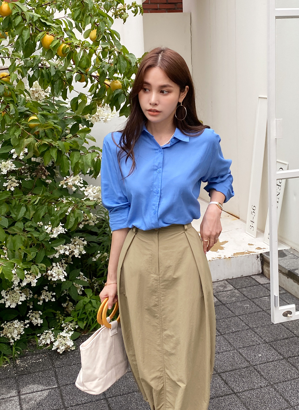 ナイロンストリングへムスカート・全2色 | レディースファッション通販