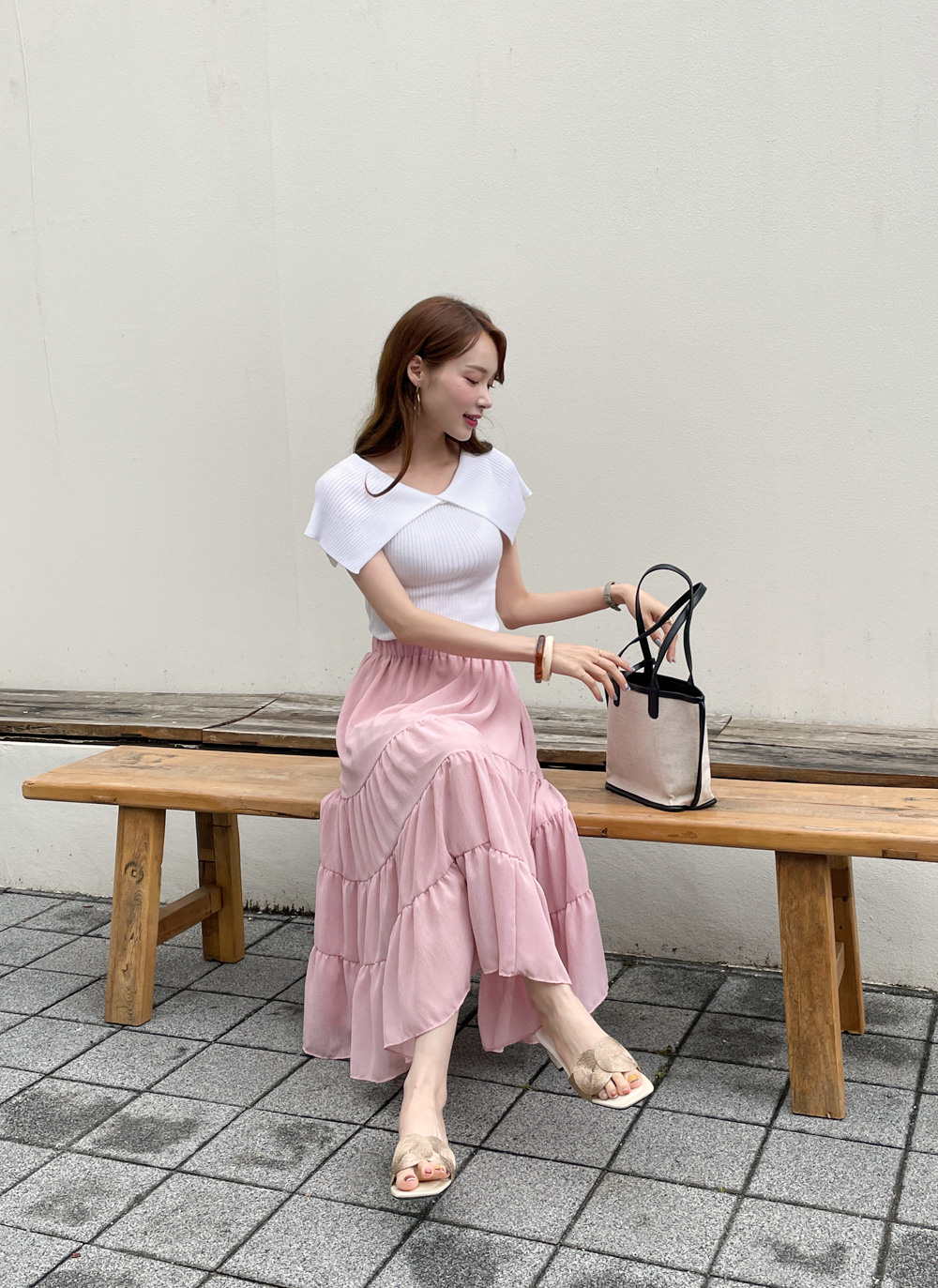 シフォンティアードスカート・全5色 | レディースファッション
