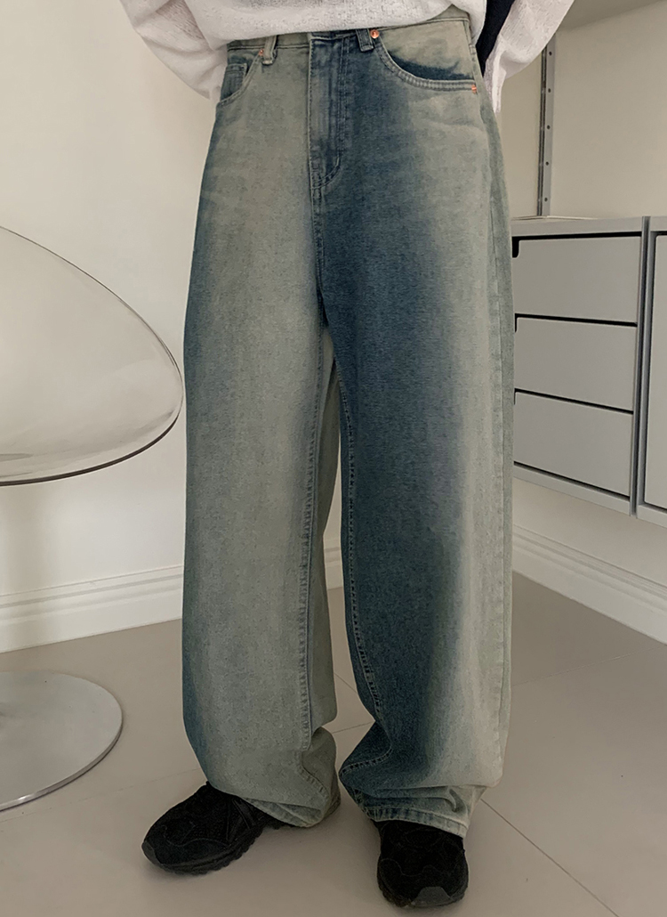 グラデーションワイドデニムパンツ・p397520