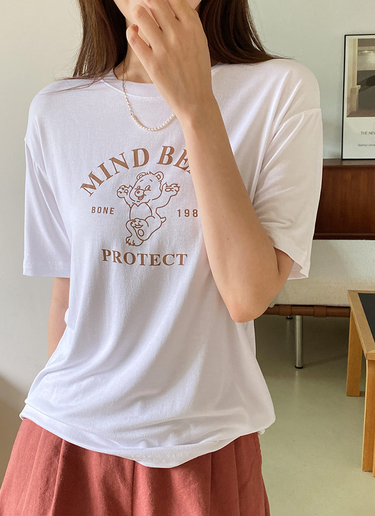 Mind Bearプリントtシャツ 全4色 レディースファッション通販 Dholic Mind Bearプリントtシャツ 全4色 レディースファッション通販 Dholic