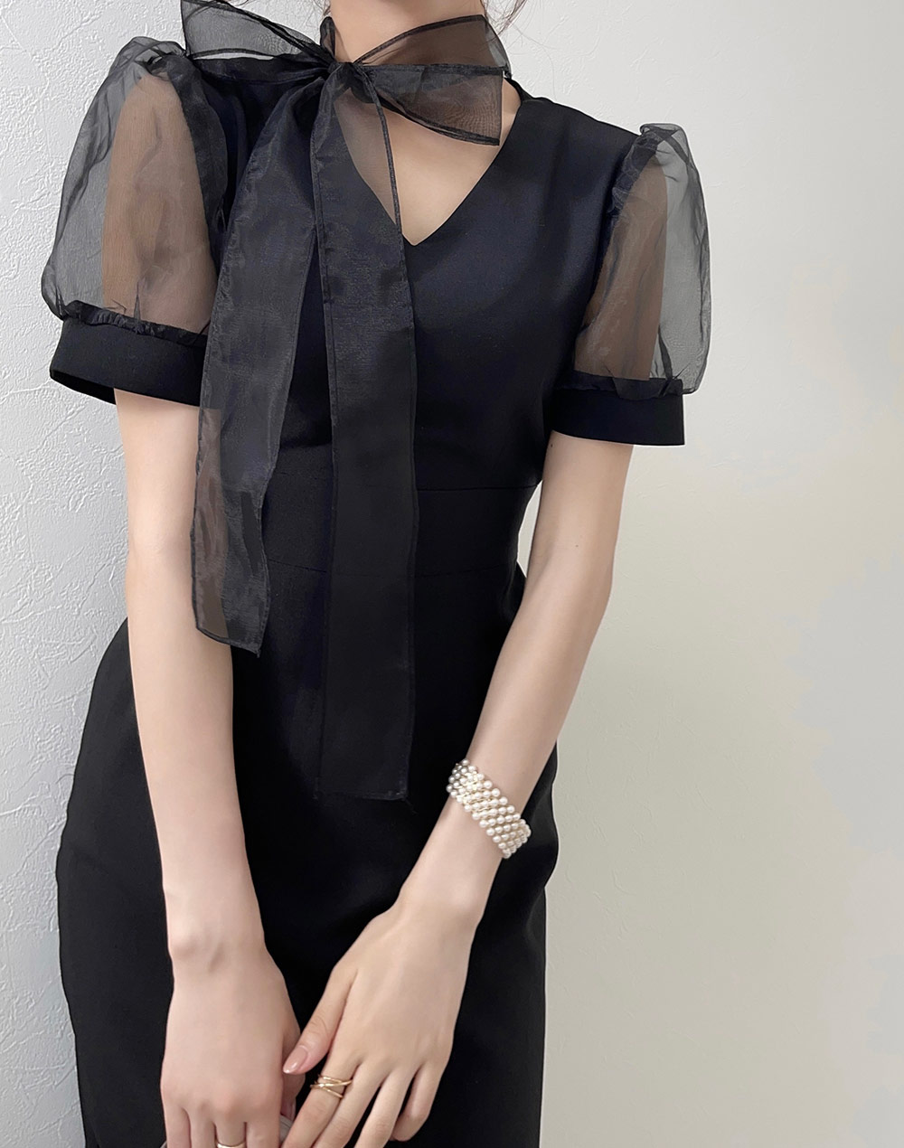 シアーリボンマーメイドワンピース | レディースファッション通販 - DHOLIC