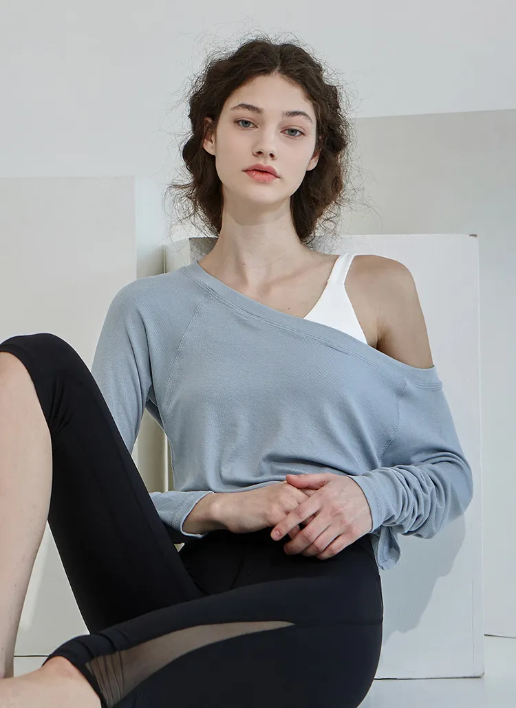 ルーズアンバランスカットTシャツ(pale mint) | DEVIWEAR | 詳細画像1