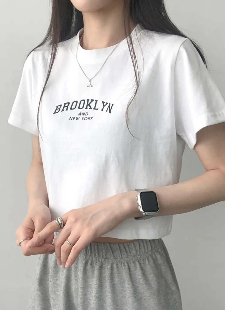 BROOKLYNクロップド半袖Tシャツ | lilisense | 詳細画像1