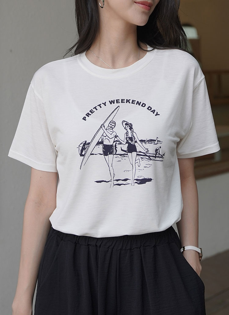 レトロ風イラスト半袖tシャツ レディースファッション通販 Dholic