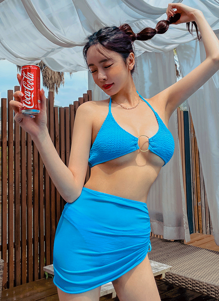 スカート付リングホルターネックビキニ | レディース